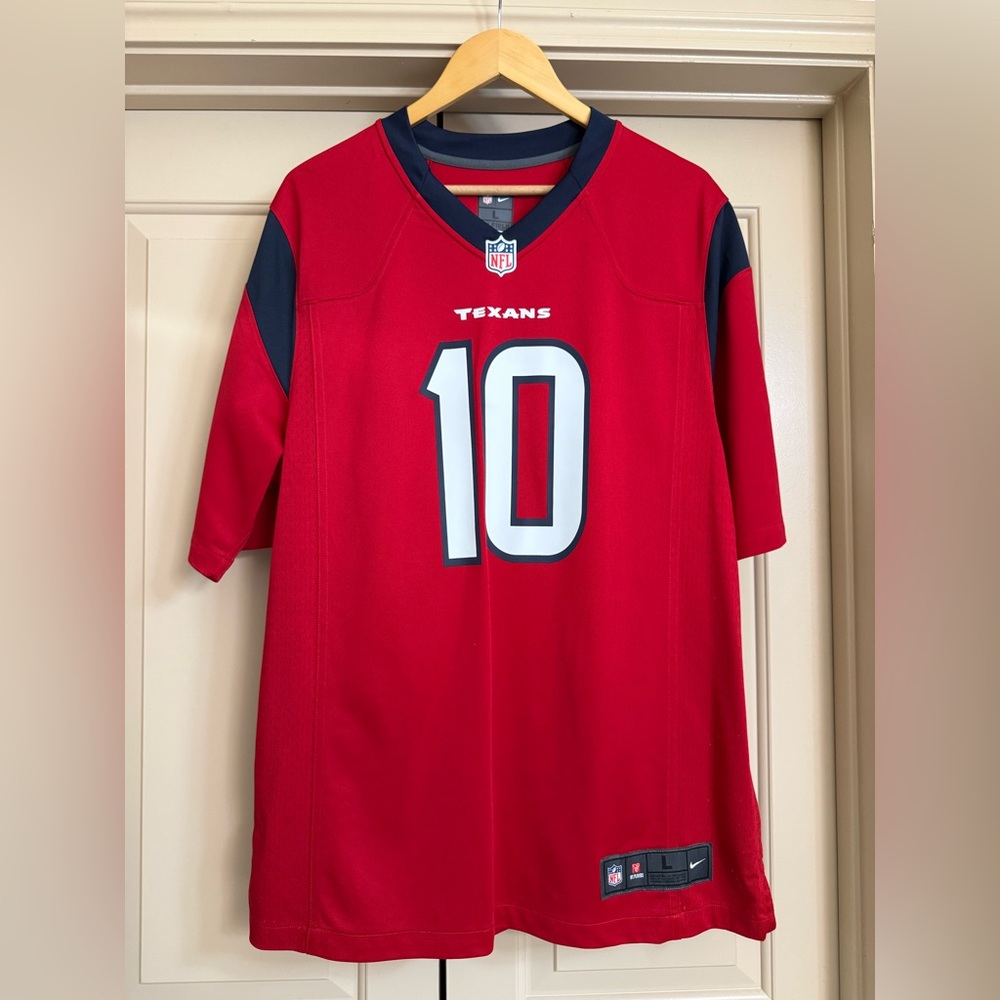 NFL Red and Blue Texans On-Field Jersey “DHop”